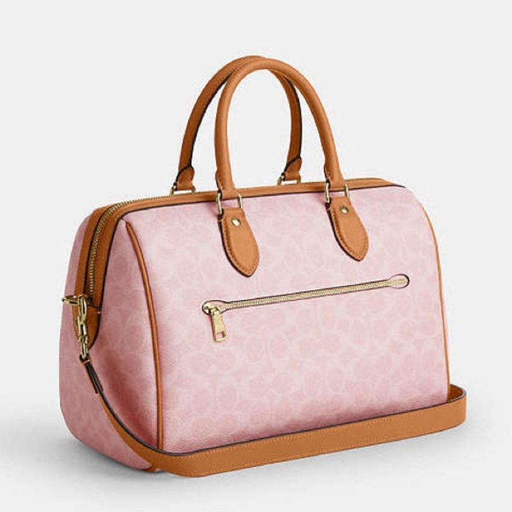 NWT!COACH Erin Shoulder Bag In Signature Canvas With Charms powder pink - Picture 8 of 12